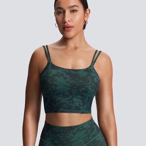 Aoxjox Women's Workout Sports Bras/ Crop Tank/ Cami. Padded With Twist Back. S